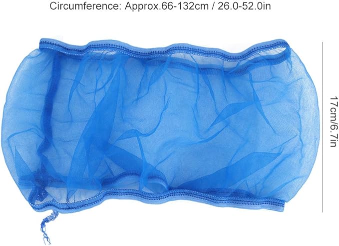 Alvinlite 2 Pieces Bird Cage Cover Seed Feather Catcher Birdcage Nylon Mesh Net Cover Soft Skirt Guard,Bird Cage Accessory(Blue)