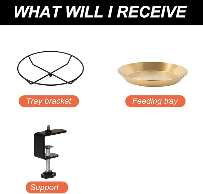 Deck Mounted Bird Bath Bird Feeder Bowl with 1.8 inch Thick Iron Clamp - Detachable Outdoor Decor for Garden Backyard Patio and Deck - Perfect for Attracting Birds
