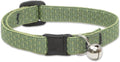 LupinePet Eco 1/2" Moss Cat Safety Collar with Bell , 8-12"