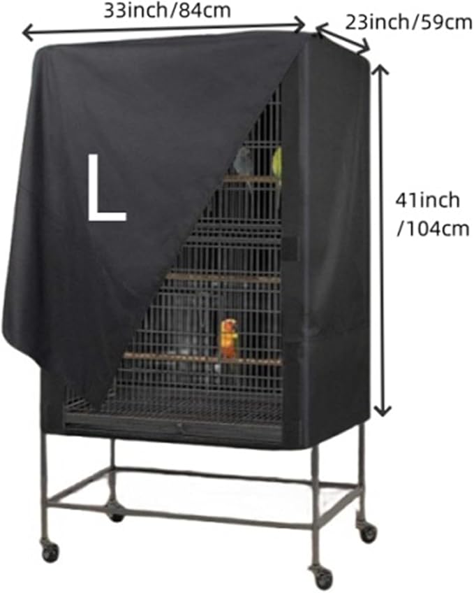 Bird Cage Cover Black Out, Protects Pets Privacy, Comfortable, Breathable, Waterproof and Dustproof, Parrot Cage Night Cover, Good Night Parrot Birdcages Protector Covers for Parakeet Cockatiel