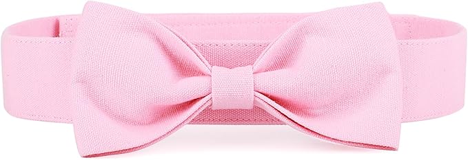 Segarty Dog Bow Ties for Large Dogs Neck Girth 16.5-21.3in, Adjustable Pink Bowtie Collar Neck Tie Tuxedo Comfortable Cotton Girl Pets Bows Grooming Accessory for Formal Wedding Holiday Birthday Party