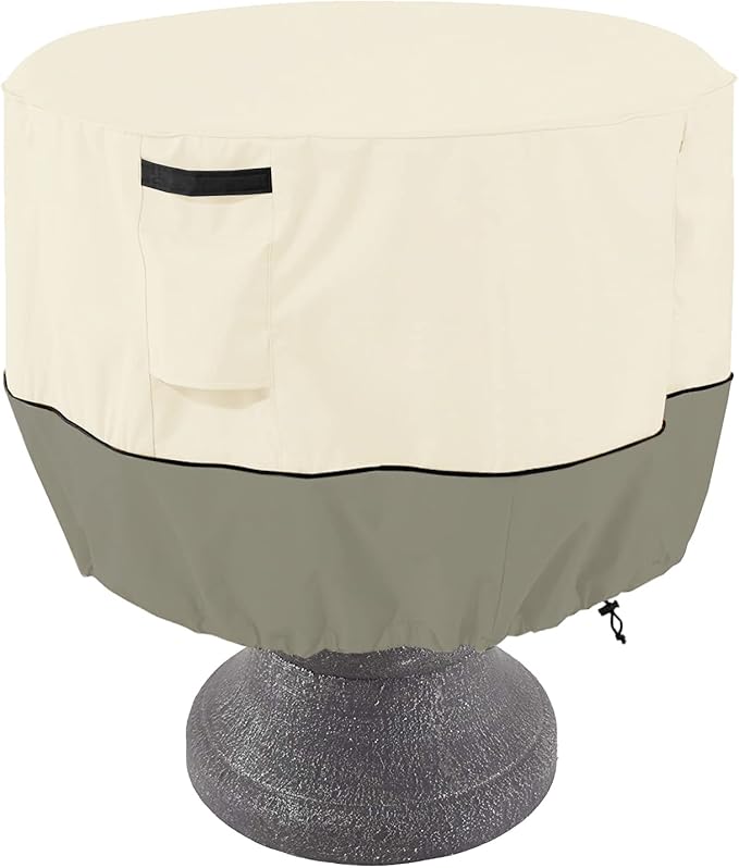 Bitubi Bird Bath Cover（24"x18"） 600D Oxford Cloth Garden Fountain Statue Protective Cover with Drawstring Waterproof Windproof Fountain Protector
