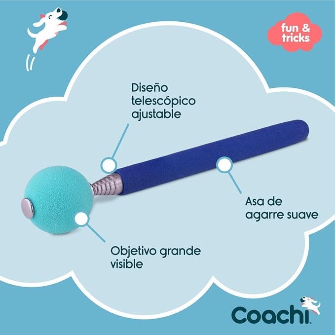 Company of Animals Coachi Target Stick, Telescopic Design with Large Ball for Target, Dog Accessory for Clicker & Agility Training, Teach Commands and Tricks