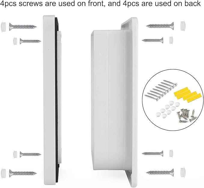 CEESC Large Cat Door for Interior/Exterior Door, Weatherproof, White, Rotary 4 Way Locking Pet Door for Cats & Dogs with Circumference < 23.62", Upgraded Version
