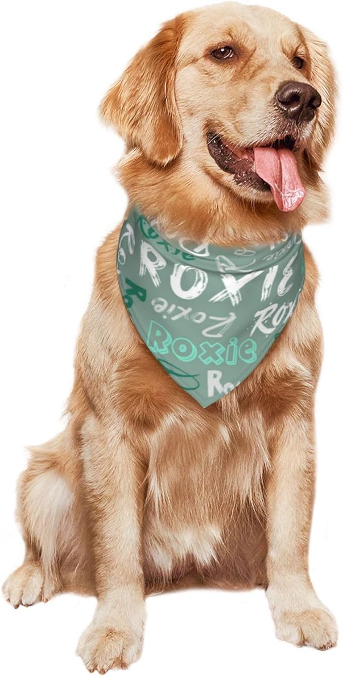 Custom Pet Scarf Personalized Dog Bandana with Name Personalized Add Your Text Bibs Triangle Head Scarfs Gift for Small Medium Large Dogs Cats Baby Puppy Pets Accessories