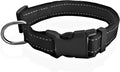 Adjustable Nylon Dog Collar, Reflective Collar 1 Inch 3/4 Inch 5/8 Inch Wide, for Large Medium Small Dogs