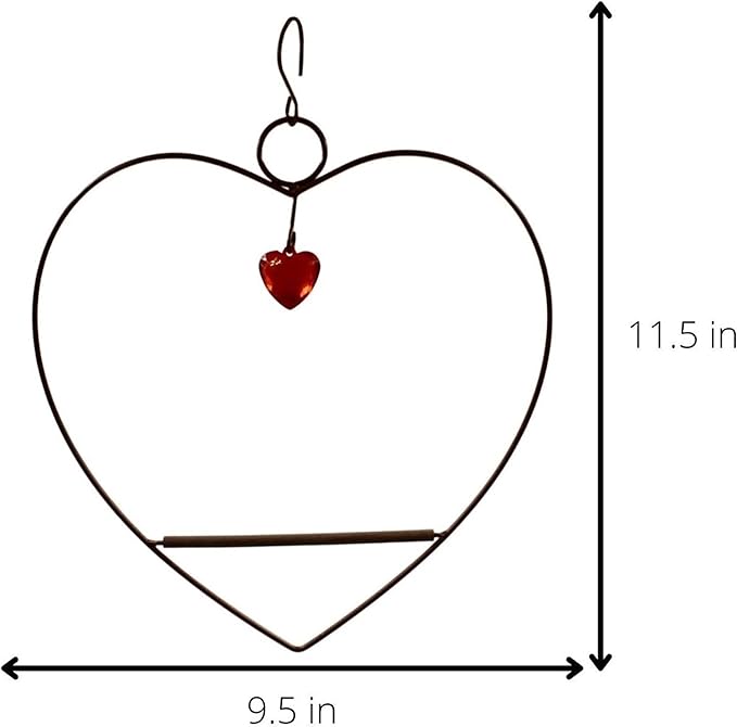 Songbird Essentials Hummingbird Swing - Tweet Heart Birdie Swing - Copper Color Hummingbird Perch