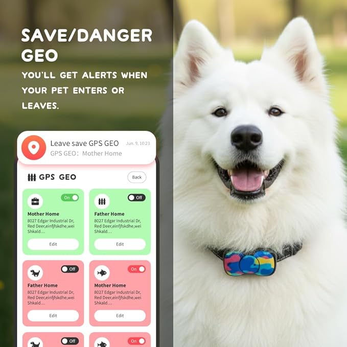 4G Smart GPS Dog Tracker with Real-Time Location, Virtual Fence & Activity Monitoring, Waterproof Long Battery Life, Chew-Resistant Design with 3 Protective Shells, App & Subscription Required