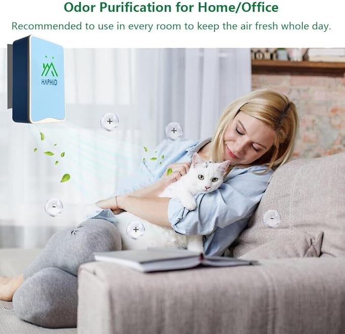Ionizer Air Purifier, Plug In Air Purifier [Upgraded] with 80 Million Anions/Sec Ion Technology, Air Ionizer for Home to Purify: Pet Odor, Various Smell, Etc