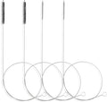 40 Inches Brush Cleaner for Cleaning Straw, Kegerator, Feeding Tube, Siphon Hose, Sunroof Drain, Refrigerator Drain, 4PCS (Black)