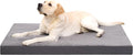KSIIA Orthopedic Dog Crate Bed - Waterproof, Extra Large, Deluxe Plush, Washable with Egg Crate Foam & Removable Cover, 47 x 29 Inch, Dark Gray