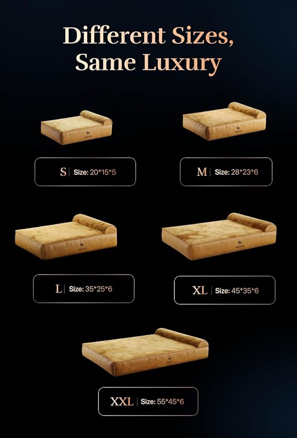 NOAH & PAW Giant Dog Bed XXL 55x45x9.5 Inch, Orthopedic Dog Beds, Eggshell Memory Foam Infused with Cooling Gel, Waterproof, Machine Washable, Includes Inner Cover (Velvet Collection)