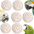 6 Pack Bird Toy Sola Balls, Natural Parrot Soft Chew Shredding & Foraging Toy, Bird Foot Balls for Cockatiel Conure Quaker Budgie Parakeet Bunny Guinea Pig Chinchilla Rabbit