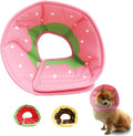 Soft Dog Cone, Lightweight Elizabethan Collar for Dogs, Adjustable Soft Cones for Dogs/Cats to Stop Licking After Surgery, Cute Strawberry Cone of Shame Alternatives for Pets(X-Small)
