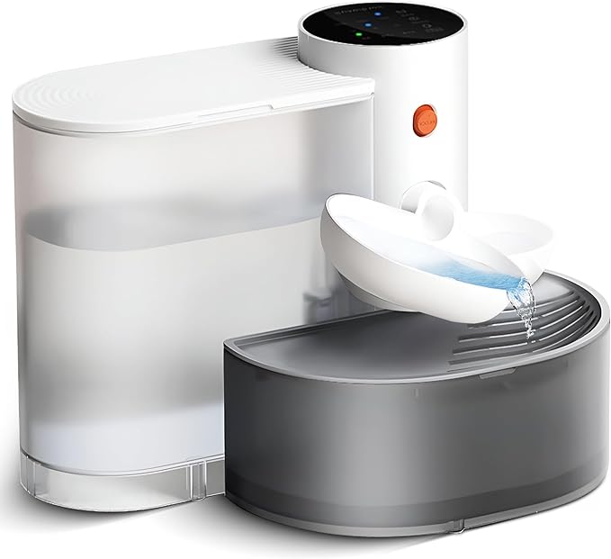 Smart Wireless Cat Water Fountain, 3L Automatic Pet Water Dispenser for Cats & Small Dogs, Ultra Quiet, Cordless Pet Fountain, No Filter, Self Cleaning for Always Fresh Water