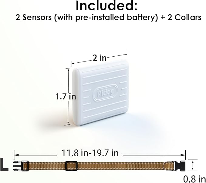 Automatic Pet Door Collar, Included 2 Sensor Collar, Large Size