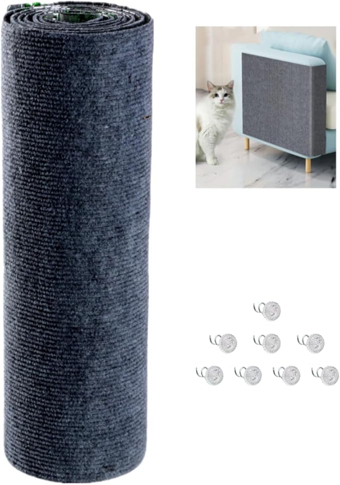 SHENGOCASE 78.7"x15.8" Trimmable Self-Adhesive Carpet Mat Pad Replacement for Cat Tree Shelf Shelves, Cat Wall Furniture Steps, Cat Carpet Scratching Post Scratcher Couch Protector