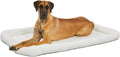 MidWest Homes for Pets QuietTime Giant Dog Bed – White Fleece Bolster, Ultra-Soft and Machine Washable, Fits 54-Inch Crates and Carriers, for XXL Breed Dogs