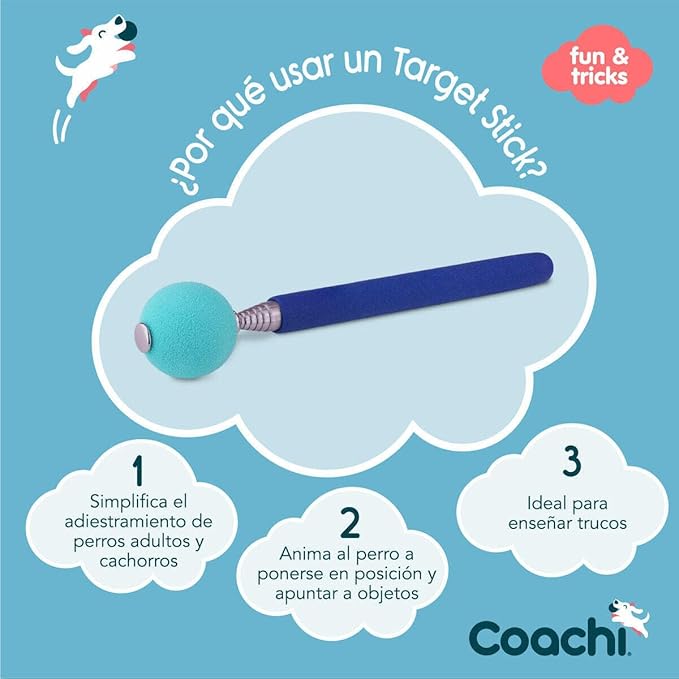 Company of Animals Coachi Target Stick, Telescopic Design with Large Ball for Target, Dog Accessory for Clicker & Agility Training, Teach Commands and Tricks