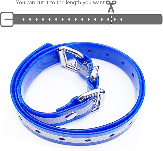 Dog Collar Strap for Most of Electronic Training Shock Collar Receivers-Adjustable Durable Waterproof Odorless 3/4 Inch Collar Replacement for Barking Fence-Pet TPU Collar Strap