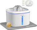 Cat Water Fountain,84oz/2.5L Pet Cat Fountain – Ultra Quiet Upgraded Automatic Pet Water Dispenser with 3 Replaceable Filters, Indoor Cat & Dog Drinking Bowl (with mat)