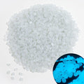 Glow in The Dark Stones 1000 Pcs Glow Pebbles Aquarium Rocks for Fish Tank Lawn Yard Garden Walkway Plant Pots (White)