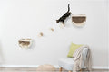 Trixie Eden Wall Mounted Cat Lounge – Space-Saving Cat Wall Shelves for Climbing, Jumping & Vertical Play – Cat Furniture with Elevated Shelves & 3 Platforms – Gray-Greige, 18.9 x 11.8 x 13 in