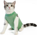 Cat Recovery Suit Cat Onesie for Cats After Surgery Female Male Spay Kitten Neuter Surgical Bodysuit Post Surgery Cone of Shame Alternative Anti Licking (Green, Small)