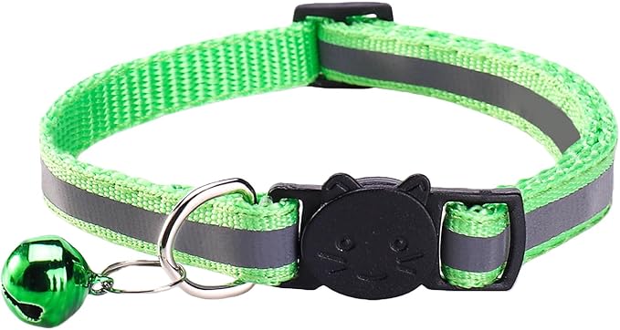 14 Pack Breakaway Cat Collar with Bell, Reflective Kitten Collar for Girl Boy Cats, Safety Buckle Adjustable 7.5-12.5 Inch, 0.4 Inch Width Lightweight, Pet Gifts (Multi-Colored)
