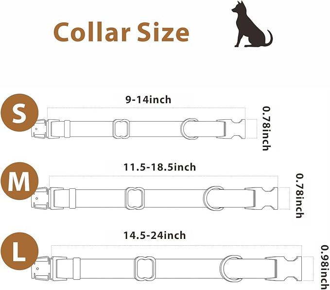 Silicone Dog Collar and Leash Set, Waterproof & Odor-Proof Puppy Collar for Small Dogs, Soft Flexible Leather-Look Dog Collars, Durable Thick Adjustable Pet Collar (Red, Small (9-14" Neck))
