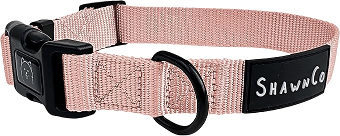 ShawnCo Dream Walk Dog Collar- Premium, Adjustable and Comfortable Pet Collar for Small, Medium, Large and Extra Large Dogs (M, Rose Gold)