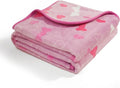 Allisandro Luxurious Dog Blanket, 350 GSM Super Fuzzy Microplush Fleece Pet Blankets for Small Medium Large Dogs and Cats, Pink Bone, 80 × 64 Inches