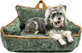 Orthopedic Dog Bed with Memory Foam, Washable Plush Pet Bed for Small, Medium & Large Dogs, Cozy Bolster Crate Dog Bed for Joint Support & Comfort.(Green)