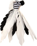 Instincts by SmartyKat HappyNip Zingy Zebra Feathered Toss & Chase Interactive Cat Toy, Contains Catnip & Silvervine - White/Black, One Size