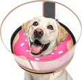 Inflatable Dog Cone with Transparent Shield, Protective Dog Donut Collar After Surgery to Stop Licking, Soft Donut Cone for Medium Pets, Adjustable Recovery Collar with Buckle Visibility