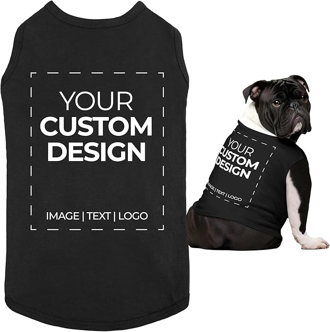 Apparelyn Custom Dog Shirt Design – Dog T-Shirt with Logo, Text or Image Print Custom t Shirt, Clothes for Dogs