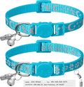 LLHK 2 Pack Breakaway Cat Collars & 2 Pcs Name Tags,Reflective Safety Kitten Collar with Bell,for Girl Boy Male Cats,Adjustable 7''-12'', Personalized ID Tag,Pet Supplies,Accessories