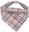 Lionet Paws Dog Bandana Washable Cotton Handkerchief Scarf Triangle Bandana for Small Medium Large Dogs Grey