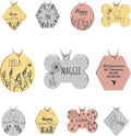 PawFurEver Custom Engraved Pet ID Tag – Personalized Dog Name Tag for Dogs and Cats, Stainless Steel Collar Accessory with Cute Designs for pet Name Tags (Bone, Silver) 15.95