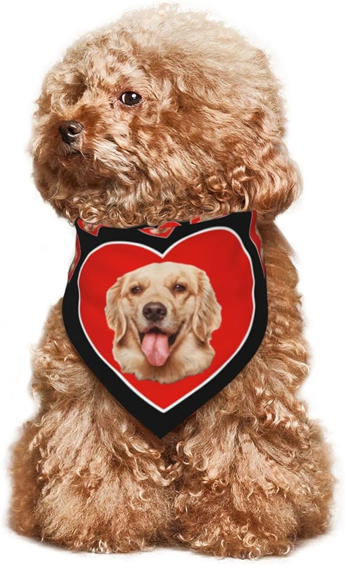Custom Dog Bandana for Cat Dog Pet Add Your Design Personalized Neckwear Bandanas with Your Text Logo Image Customized Pet Scarf Funny Gifts Style 04