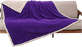 Kritter Planet Waterproof Bed Blanket for Dogs, Washable Stain Proof Pad Bed Cover, Reversible Leakproof Furniture Protector, Liquid Proof Blanket for Couch Sofa, 80x60 inch, Queen Size, Purple