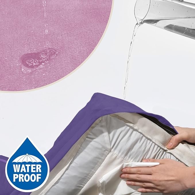Comfort Expression Orthopedic Dog Bed for Extra Large Dogs 42x30 Inch, Waterproof Egg Crate Foam XL Pet Bed with Removable Bolsters, Dog Couch with Washable Cover & Non-Slip Bottom, Frosted Grape