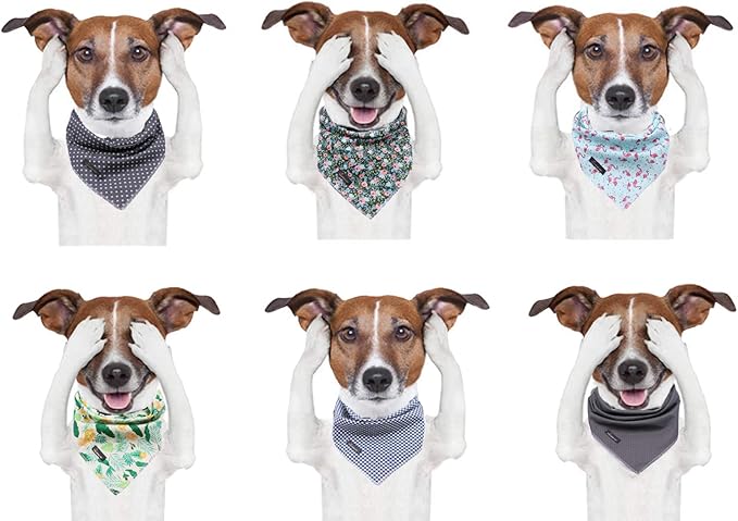 ARING PET Dog Bandanas, Navy Plaid Kerchief Triangle Bibs Scarf for Puppy Small Medium Large Boy Girl Dogs Cats-S