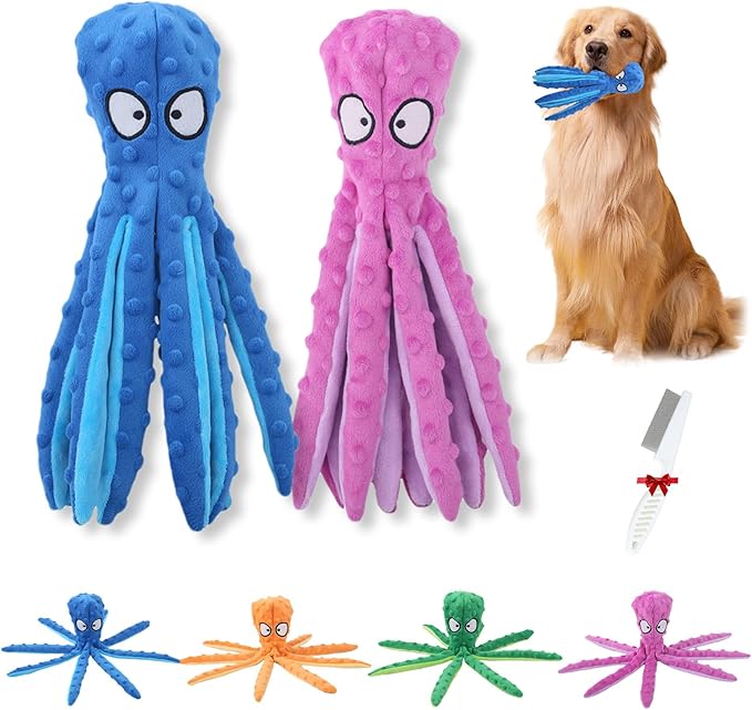 2025 New Upgrade Interactive Chew Pet Toy No Stuffing Bite-Resistant Squeaky Perfect for Puppies, Small and Medium Dogs (2pcs C)