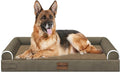 Large Dog Bed Orthopedic Washable: Extra Large Sized Beds for Jumbo Dogs Egg Crate Foam Sofa Couch Waterproof Removable Cover - Brown