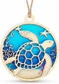 Sea Turtle Ornament, Turtle Ornament 2025, Unique Turtle Gifts for Women, Coastal Christmas Ornaments, Handmade Ocean Decor, Beach Themed Christmas Ornaments, Special Idea
