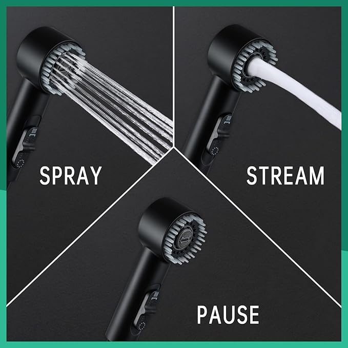 3 Mode Dog Shower Attachment, High Pressure Handheld Sprayer with ON/OFF Switch, G1/2" Metal Shower Diverter, 78 Inches Stainless Steel Hose, No Drill Hook, for Indoor Pet Bathing and Washing