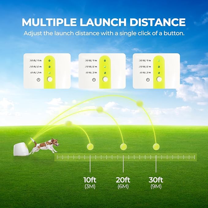 ALL FOR PAWS Original Dog Automatic Ball Launcher for Small and Medium Dogs, Interactive Dog Tennis Ball Throwing Machine, Enrichment Mental Stimulation Toys, Reduce Boredom & Stress