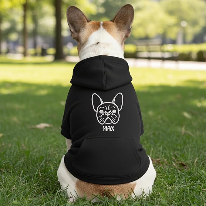 Personalized Dog Hoodie, Custom Embroidered Name Pet Hoodie, Warm Winter Outfit for Dogs, Pet Clothes, Gift for Dog Lovers 7