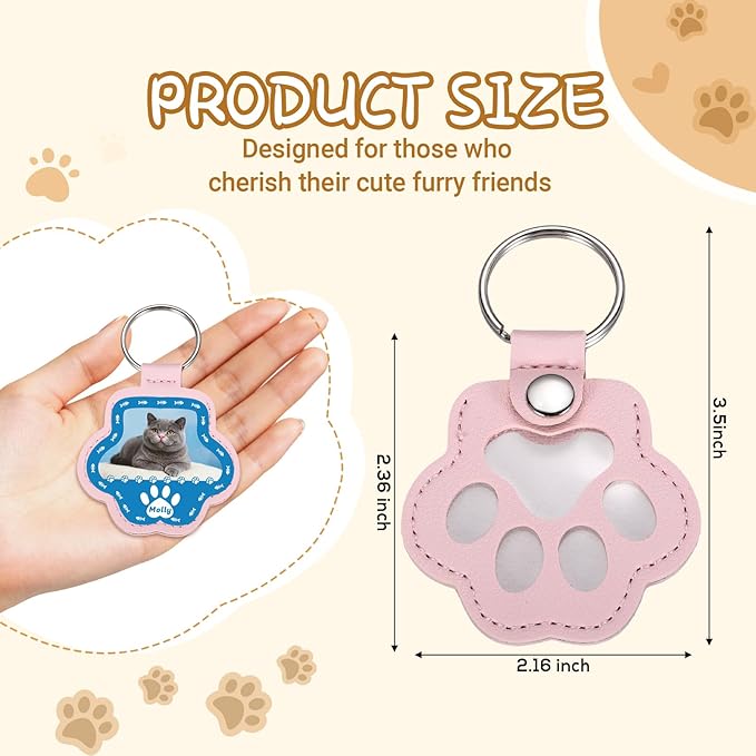 Custom Leather Pet Fur Keychain – Personalized Memorial Keepsake Keyring for Friend, Dog Cat Hair Sympathy Gifts﻿